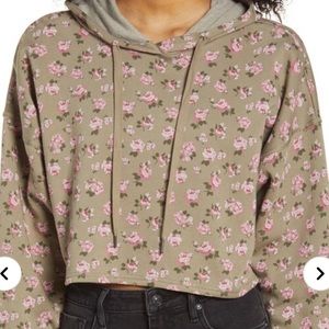 🧡3 for $25🧡 RowA floral cropped hoodie NWT